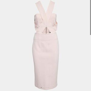 Blush pink cut out dress